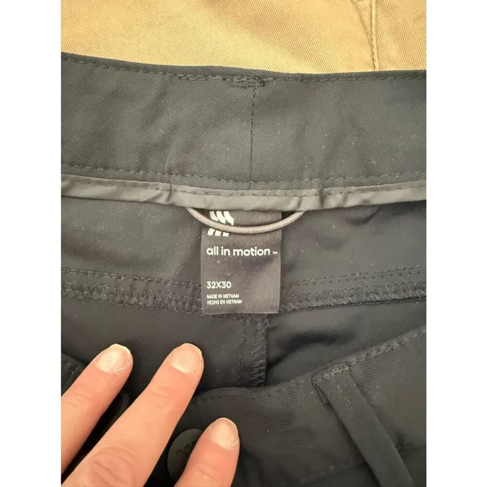 all in motion Black Pants and Tan Slim Chino Pants Duo - Size 30x32